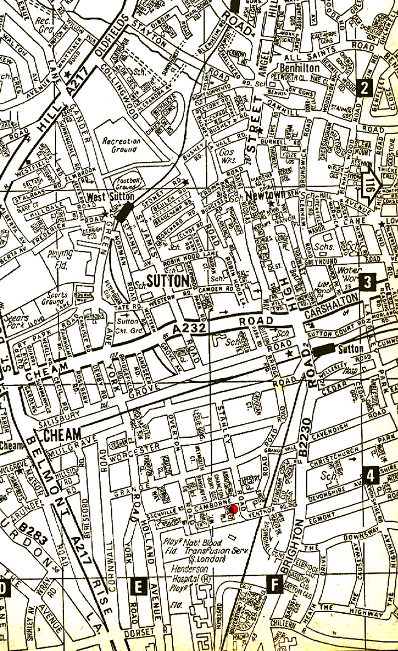Sutton map - 1970s 